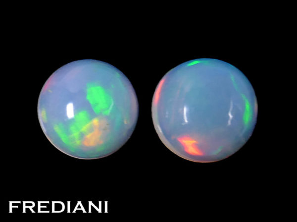 Appairage d'opales rondes naturelles