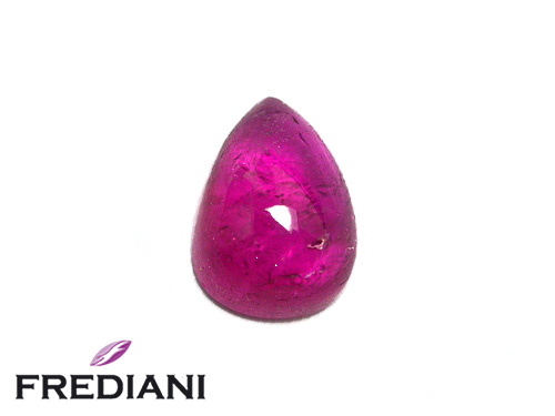 Tourmaline rubellite poire cabochon naturelle