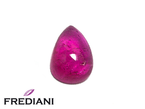 Tourmaline rubellite poire cabochon naturelle