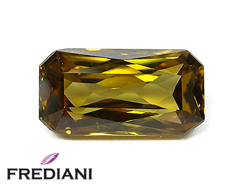 Zircon jaune baguette