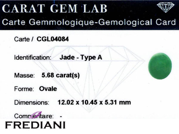 Certificat jade