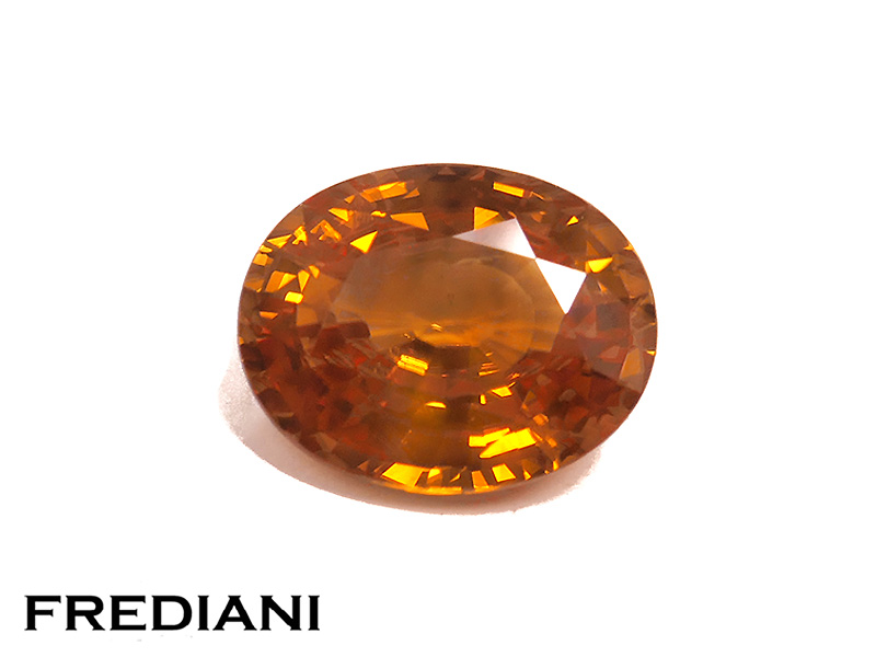 Zircon orange ovale