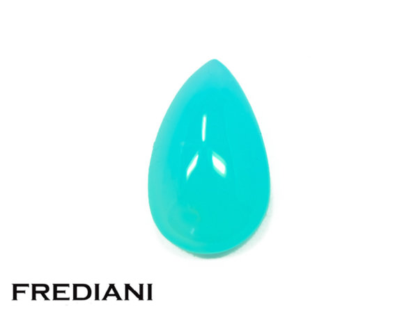 Opale bleue poire cabochon naturelle