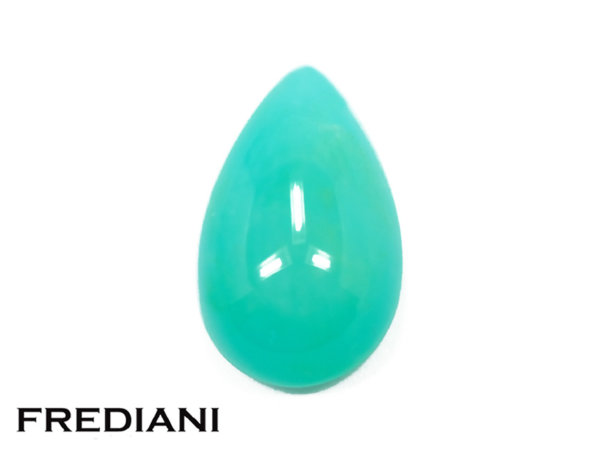 Opale bleue poire cabochon naturelle
