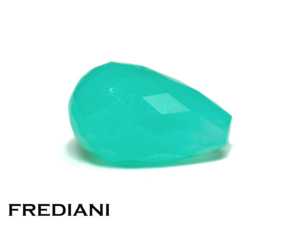 Pampille en opale bleue briolette naturelle
