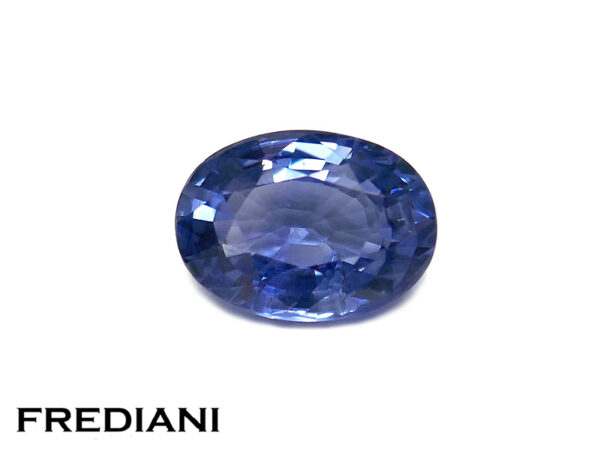 Saphir bleu ovale certifié