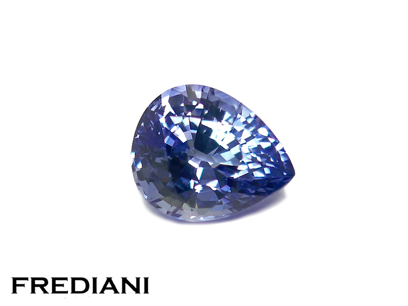 Saphir bleu poire certifié