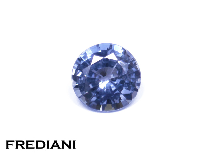 Saphir bleu rond certifié