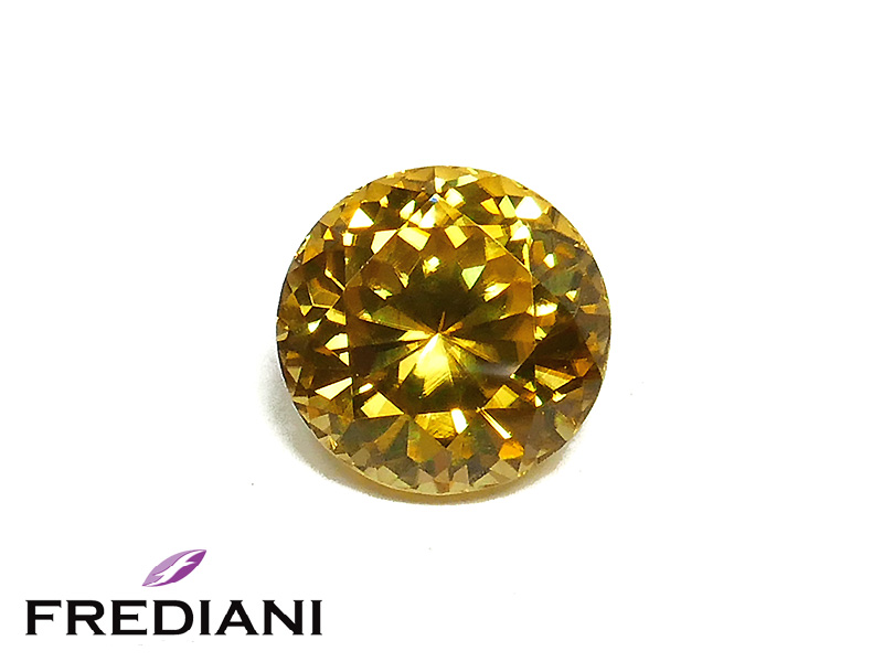 Zircon jaune rond