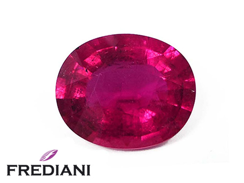 Tourmaline rubellite ovale naturelle