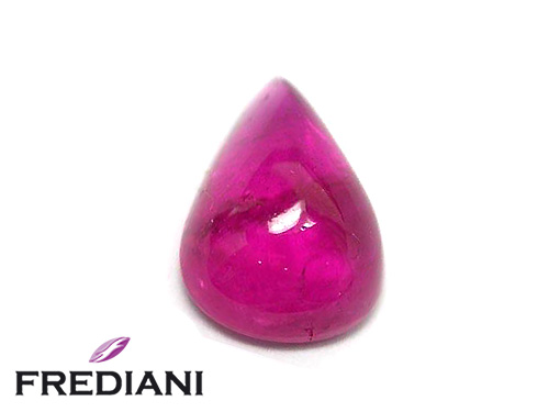 Tourmaline rubellite poire cabochon naturelle