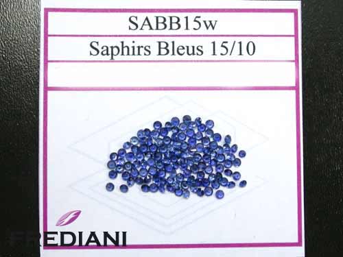 Saphirs bleus ronds taille brillant