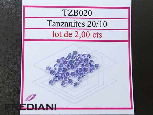 Tanzanites rondes taille brillant