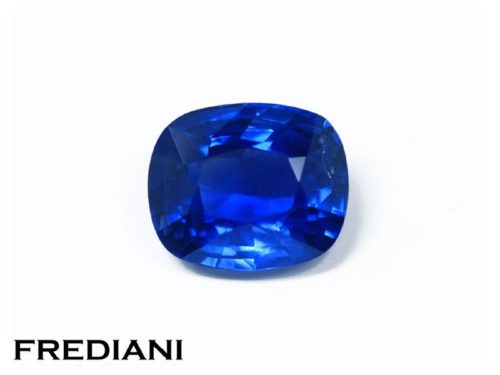 saphir bleu coussin certifié sri lanka