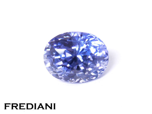 Saphir bleu ovale certifié