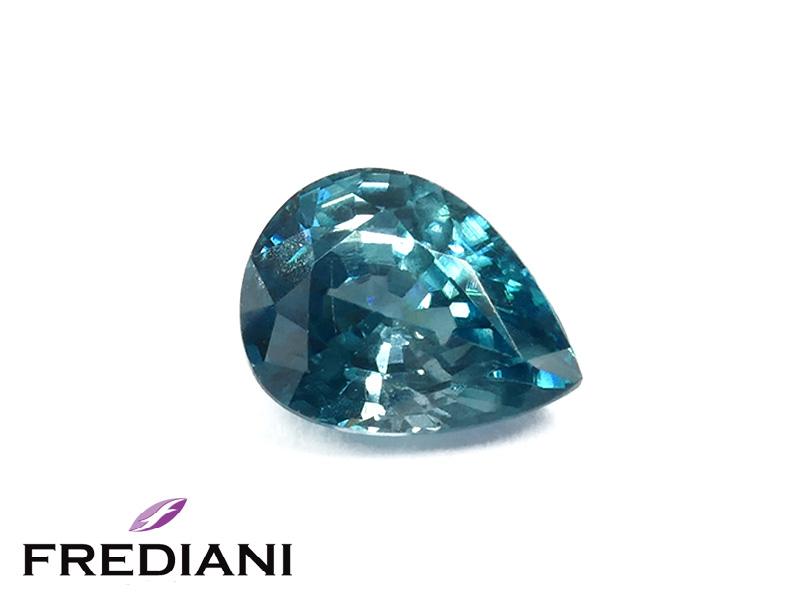 Zircon bleu poire