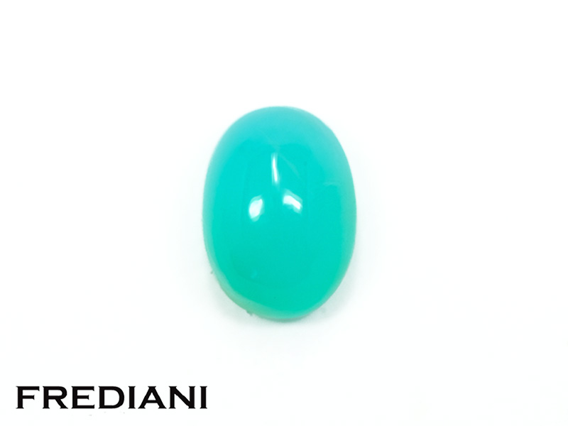 Opale bleue ovale cabochon naturelle