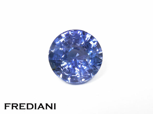 Saphir bleu rond naturel certifié 7.9 mm de 3.01 carats