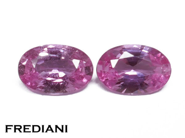 appairage de saphirs roses ovales 70x50 de 1.69 carat