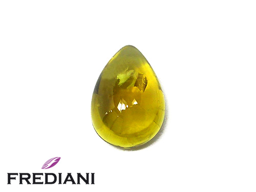 Tourmaline jaune poire cabochon