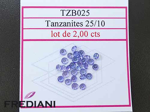 Tanzanites rondes taille brillant