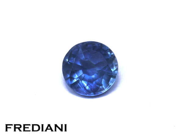 saphir bleu rond de thailand