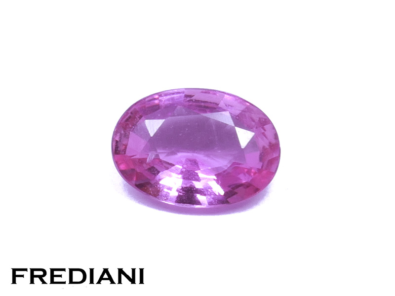 Saphir rose ovale