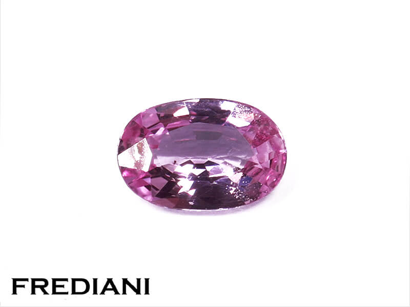 Saphir rose ovale