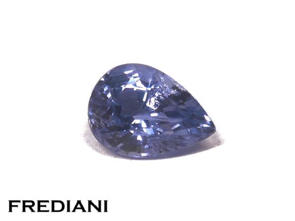 Saphir bleu poire certifié
