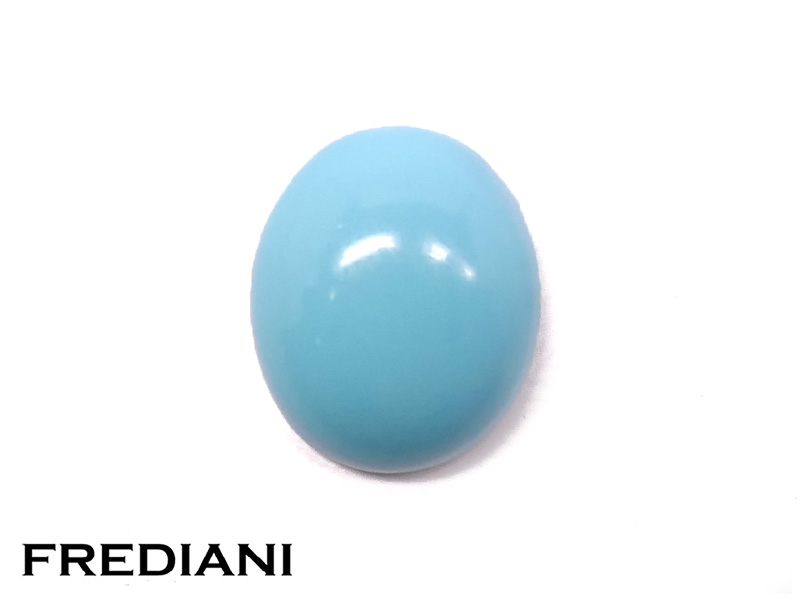 Turquoise ovale cabochon naturelle