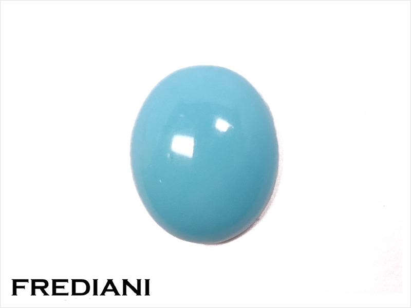 Turquoise ovale cabochon naturelle