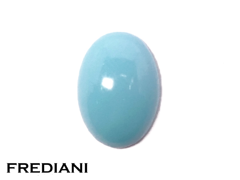 Turquoise ovale cabochon naturelle