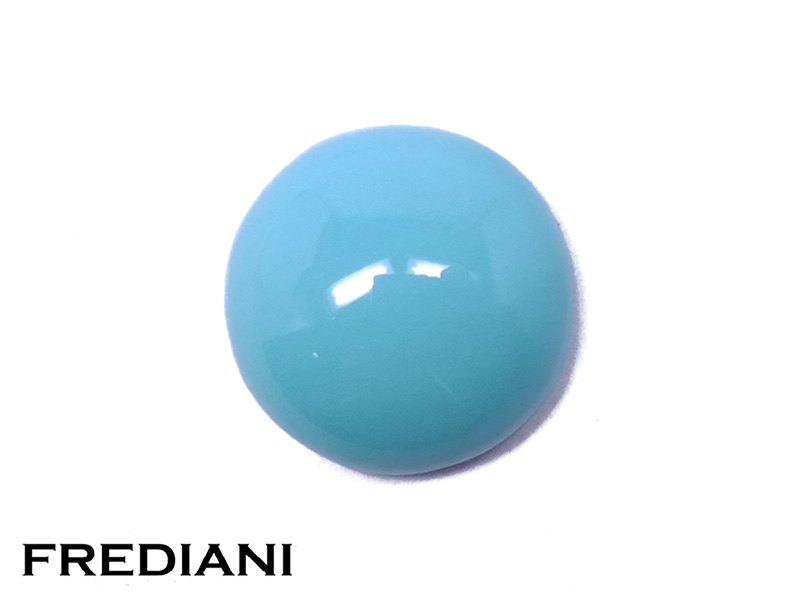 Turquoise ronde cabochon naturelle
