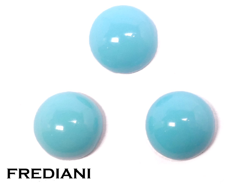 Lot de turquoises rondes cabochons naturelles