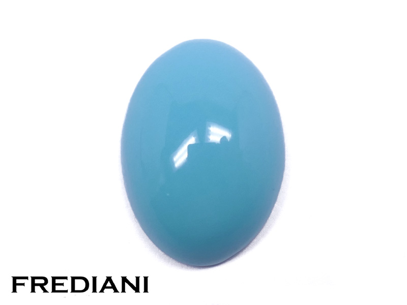 Turquoise ovale cabochon naturelle