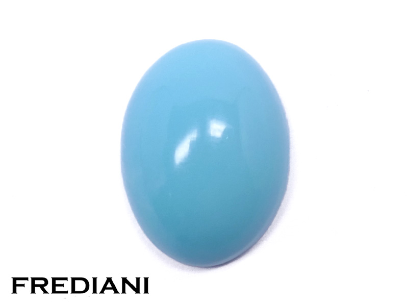 Turquoise ovale cabochon naturelle