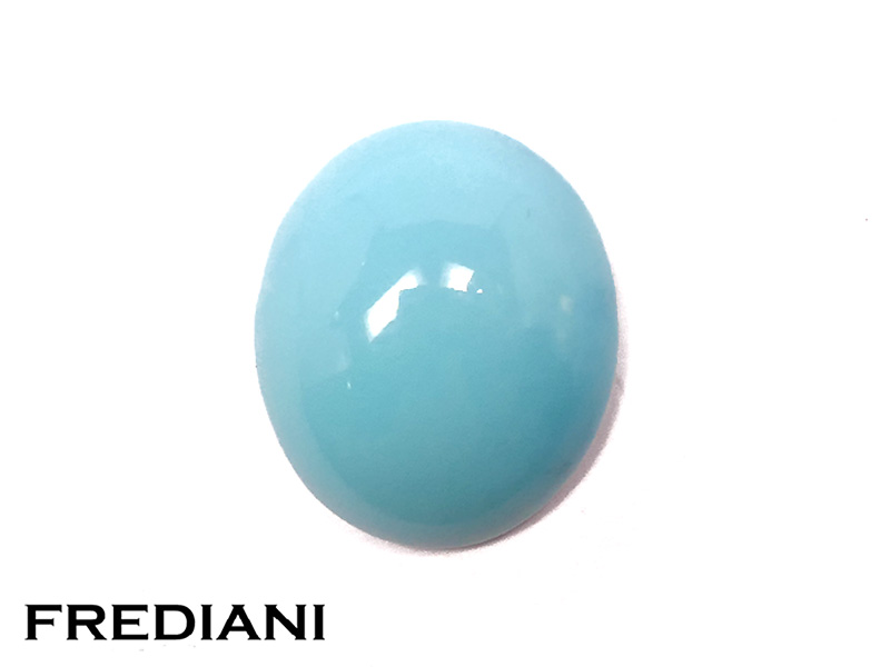 Turquoise ovale cabochon naturelle