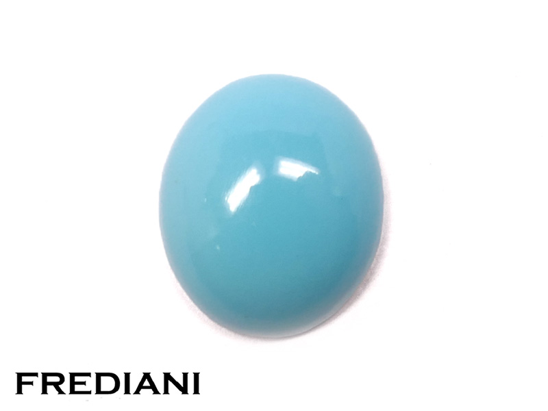 Turquoise ovale cabochon naturelle