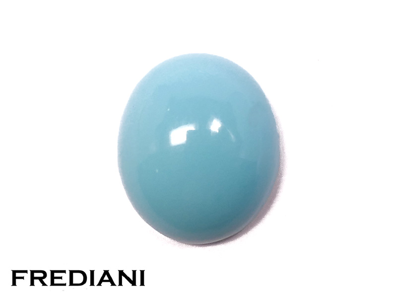 Turquoise ovale cabochon naturelle