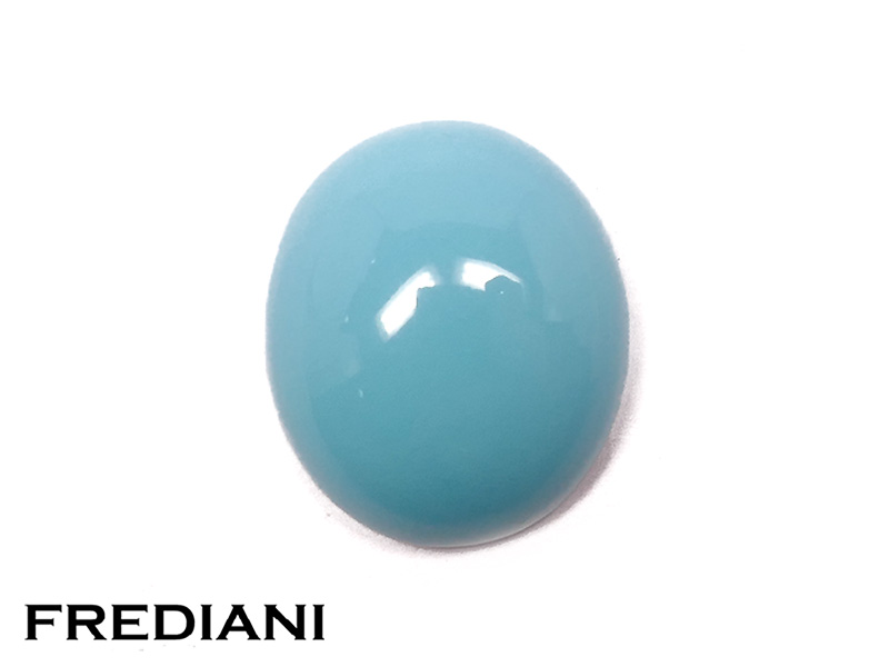 Turquoise ovale cabochon naturelle