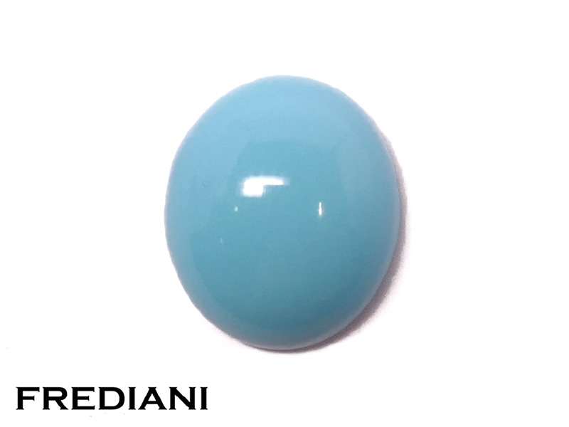 Turquoise ovale cabochon naturelle