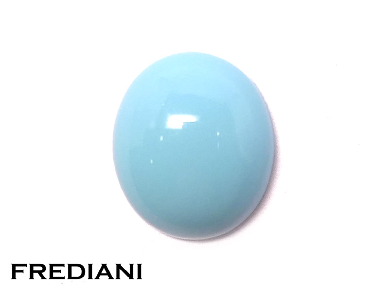 Turquoise ovale cabochon naturelle