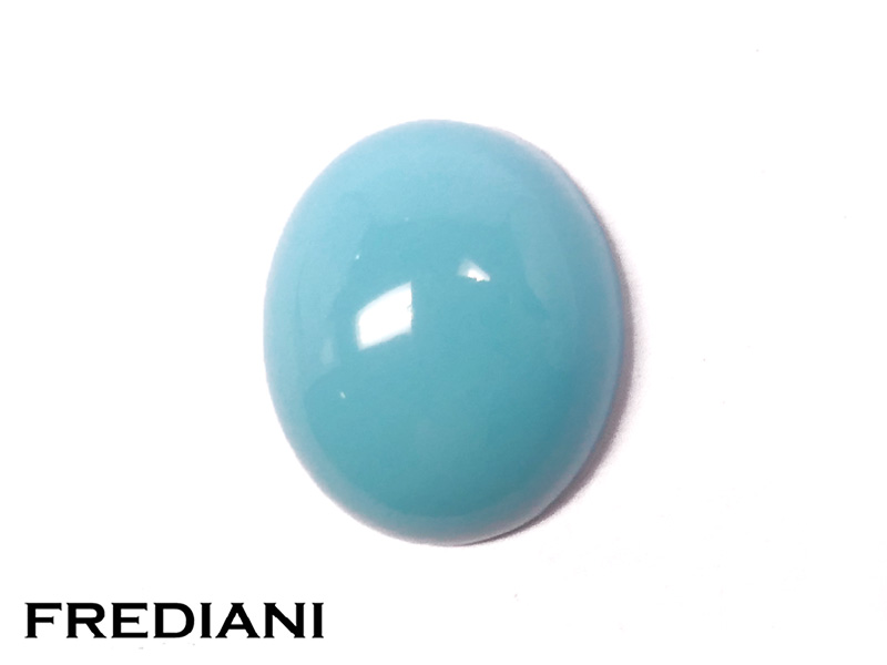 Turquoise ovale cabochon naturelle