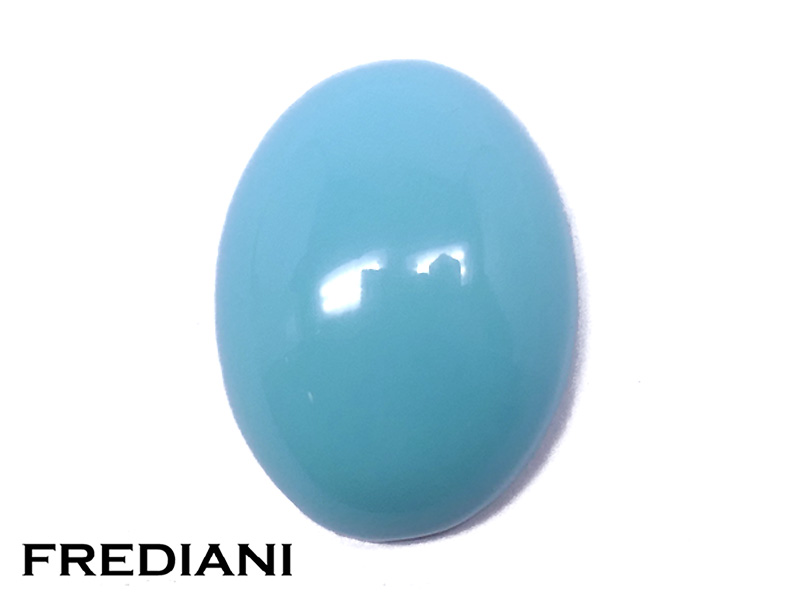 Turquoise ovale cabochon naturelle