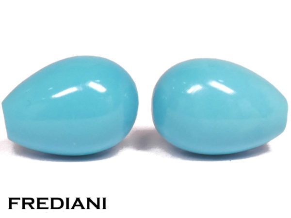 Paire de pampilles en turquoise