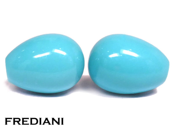 Paire de pampilles en turquoise