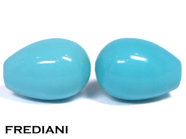 Paire de pampilles en turquoise