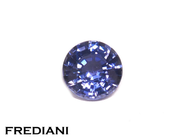 Saphir bleu rond certifié