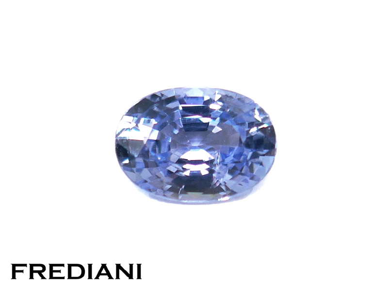 Saphir bleu ovale