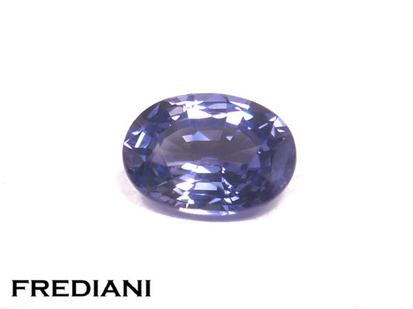 Saphir bleu ovale